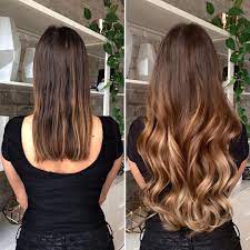 Balayage Hair Extensions Seamless Chestnut Brown Balayage Color 6t18 S 180 Grams Luxy Hair Brunette Hair Color Balayage Hair