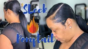22 inch sleek ponytail using 10 inch hair