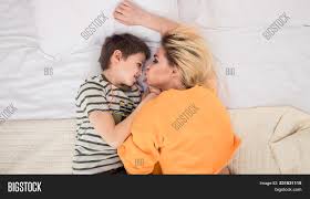 Mother Son On Bed, Image & Photo (Free Trial) | Bigstock
