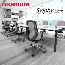 Sylphy has been designed for everyone. Okun Japan Okamura Sylphy Light Human Engineering Chair Office Chair Computer Chair Achildation Electric Chair