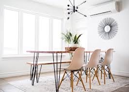 It S The Weekend Here S A Snap Shot Of Our Structube Dining Table And Bench The Kids Love The Bench This Wood Bench Dining Table Vintage Style Chairs