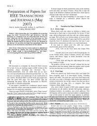 Preparation Of Papers For Ieee Transactions And Journals Inside Ieee Template Word 2007 Best Sample Template Word 2007 Word Template Business Template