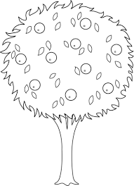 Orange Tree Line Art Free Clip Art Tree Coloring Page Tree Outline Orange Tree