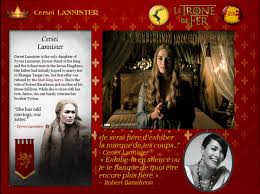 20 Maisons Suzeraines Lannister Tywin Lannister Cersei Lanniste