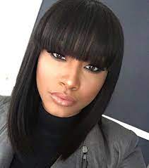 Bangs Bob Boblife Natural Hair Styles Weave Hairstyles Wigs With Bangs