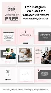 Free Instagram Templates For Female Entrepreneurs Instagram Template Instagram Template Free Instagram Template Design