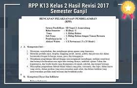 14 tahun 2019 mengenai penyederhanaan rpp diterbitkan sebagai dasar berdasarkan berlakukanya rpp format 1 lembar/laman. Rpp K13 Kelas 2 Hasil Revisi 2017 Semester Ganjil Education Messages Semester