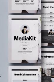 Blogger Media Kit Canva Template In 2020 Blogger Media Kit Media Kit Creative Resume Template Free