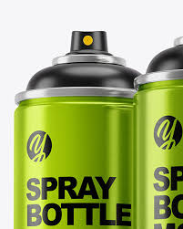Download 3 Metallic Spray Bottles Mockup In Can Mockups On Yellow Images Object Mockups PSD Mockup Templates