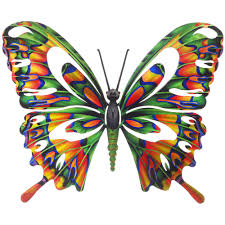 Large, individual butterfly images may have multiple stencil overlays that enable you to paint butterflies in realistic detail, using a different color for each overlay. Metal Wall Art Multi Color Large Butterfly Usa Made Metal Art Maker