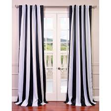 Black And White Striped Blackout Curtains Exclusive Fabrics Black And White Vertical Striped Blackout Curtain Panel Set Panel Curtains Striped Room Half Price Drapes