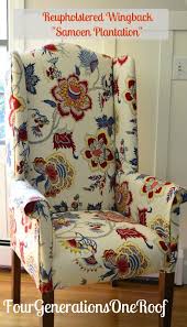 Maybe you would like to learn more about one of these? Diy Reupholstered Wingback Chair Before After Four Generations One Roof