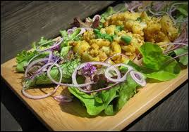Aloo Gobi Served With Salad Inspired By Rick Stein S India Indian Food Recipes Indian Cooking Aloo Gobi