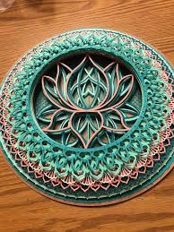 My 3rd Cricut Project Was A 3d Mandala Cricut Cricut Projects Cricut Projects Vinyl Cricut Creations