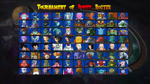 The adventures of a powerful warrior named goku and his allies who defend earth from threats. Dragon Ball Super Tournament Of Power Roster By Zyphyris On Deviantart
