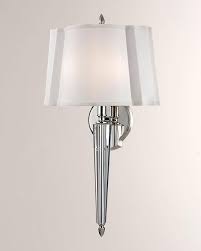 Partially restored, original brass finish. Carson White Metal Gooseneck Wall Sconce