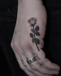 Hand Tats Small Hand Tattoos Rose Tattoos For Men Rose Hand Tattoo