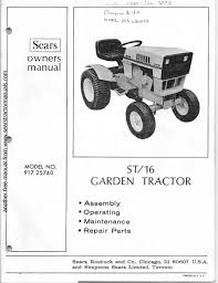 Lawn tractors are ideal for hilly terrain and feature advanced cutting technology that can easily tackle high grass for a clean cut. Sears 917 25740 Owner S Manual Pdf Download Manualslib