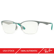Details About New Ray Ban Vista Rb6345 Authentic Optical Eyeglasses 2919 Silver Green 52mm