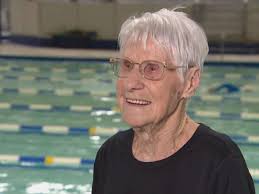 You've got to keep moving': 94-year-old credits her good health to  competitive swimming