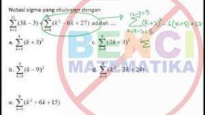 Pengertian notasi sigma adalah penghitungan dari urutan bilangan yang hasilnya merupakan jumlah total mereka. Notasi Sigma Yang Equivalen Request Youtube