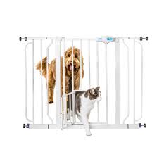Keep your pet safe indoors and out, upstairs and downstairs with doggie doors and gates designed just for them. Carlson 30 X 29 44 Walk Through Pet Gate At Menards