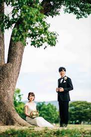 大阪 森で結婚式の前撮り写真撮影 結婚式の写真撮影 結婚式 写真 前撮り 写真