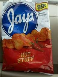 Find quality snacks products to add to your shopping list or order online for delivery . Jays Big J Hot Stuff Hot Flavored Potato Chips Photo