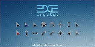 Next, open the personalization, change pointers click the mouse and choose a fixed set. Crystal Cursors Download
