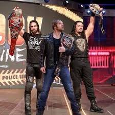 Former Universal Champion Seth Rollins, Former WWE Champion Dean Ambrose &  Former US Champion Roman Reigns