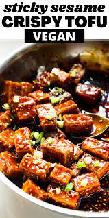 Sticky Sesame Crispy Tofu The Twin Cooking Project By Sheenam Muskaan Recipe Tofu Crispy Tofu Cooking