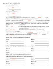 Of an element is the average mass of an element's naturally occurring atom, or _ of each isotope. Basic Atomic Structure Ws 1 Pdf Basic Atomic Structure Worksheet 1 The 3 Particles Of The Atom Are Proton A Neutrons B Electrons C Their Respective Course Hero