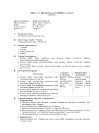 Silabus btq sd kelas 1 6. Rpp Btq Kls I Semester Genap