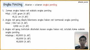 Semua angka bukan nol adalah angka penting, kecuali ada tanda kusus. Notasi Ilmiah Dan Angka Penting Youtube
