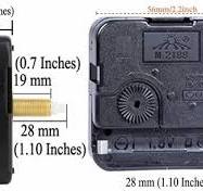 Black Quartz 28 mm Yonota PVC Wall Clock Movement Machine, Size/Dimension:  2.2X2.2X.62inch
