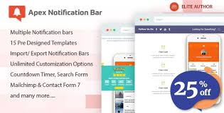 Likewise, this plugin enables you to manage marketing promotions and top bar is an easily usable, simple and clean free wordpress notification bar plugins by wp darko. Apex Notification Bar Responsive Notification Bar Plugin For Wordpress By Accesskeys