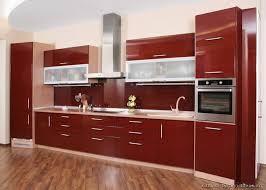 kitchens modern red kitchen cabinets
