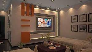 مكتبات جبس بورد مودرن لشاشات تلفزيون law office decor house design office table