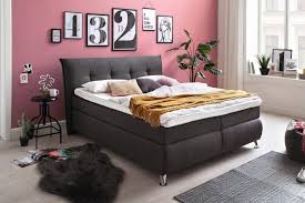 Hapo Lexos Leonerd Boxspringbett In Anthrazit Mobel Letz Ihr Online Shop