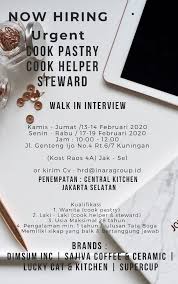Lowongan Cook Pastry Cook Helper Steward Lokerjakarta Id