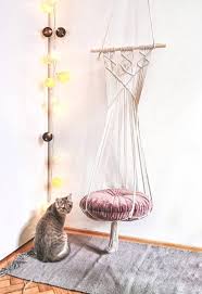 macrame cat hammock hanging cat bed macrame cat swing etsy cat hammock macrame cat hammock boho interior