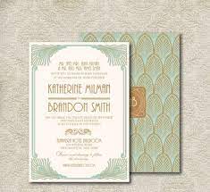 This template has been stupendously the art deco wedding invitations that are being offered on our website differ in size, shape, color as well as design to help you find the one that. Mint And Brown Art Deco Wedding Invitations With Peacock Feathers And Vignettes Deco Wedding Invitations Art Deco Wedding Invitations Deco Invitations
