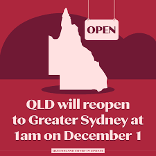With queensland health set to release a full list of exposure sites. Queensland Health Queensland Will Reopen To Greater Sydney At 1am On December 1 It S Been 28 Days Since New South Wales Has Had An Unlinked Case Note Victoria Passes The