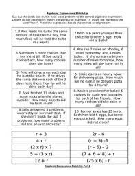 Algebraic Expression Match Math Expressions Algebraic Expressions Teaching Algebra