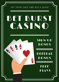 🎉 BET BURST CASINO 🎉 💰 Join the Fun and Earn Big! 💰 At BET BURST  CASINO, we're giving you more reasons to play with: ✨ Signup Bonuses to  kickstart your journey