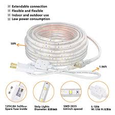 Alibaba.com offers 983 low voltage led rope light products. Led Rope Lights Outdoor Surnie White 50ft Waterproof Flexible Strip Lights Kit 110v Connectable Cuttable 6000k Indoor Tape Lighting Ul Certified Decorative Location Garden Stairs Balcony Party Pricepulse