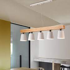 Lámparas colgantes de techo para oficina y despacho. Compre Moderna Lampara De Led Luces Pendientes Luces Led Madera Cocina Comedor Colgando De La Lampara De Techo Lamparas Iluminacion Para Long Tabla 90 250v A 167 45 Del Departuremary Es Dhgate Com