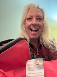 We have the best team!! Secret Santa gift exchange and I got new packing  cubes!! I wonder how Santa knew I loved to travel and pack light.... 🤔😉😂