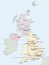 The irish sea lies west of england and the celtic sea to the southwest. United Kingdom Political Map
