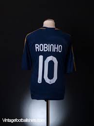 Real madrid 2007/2008 away football shirt soccer jersey camiseta adidas size xl. 2007 08 Real Madrid Away Shirt Robinho 10 Xl For Sale